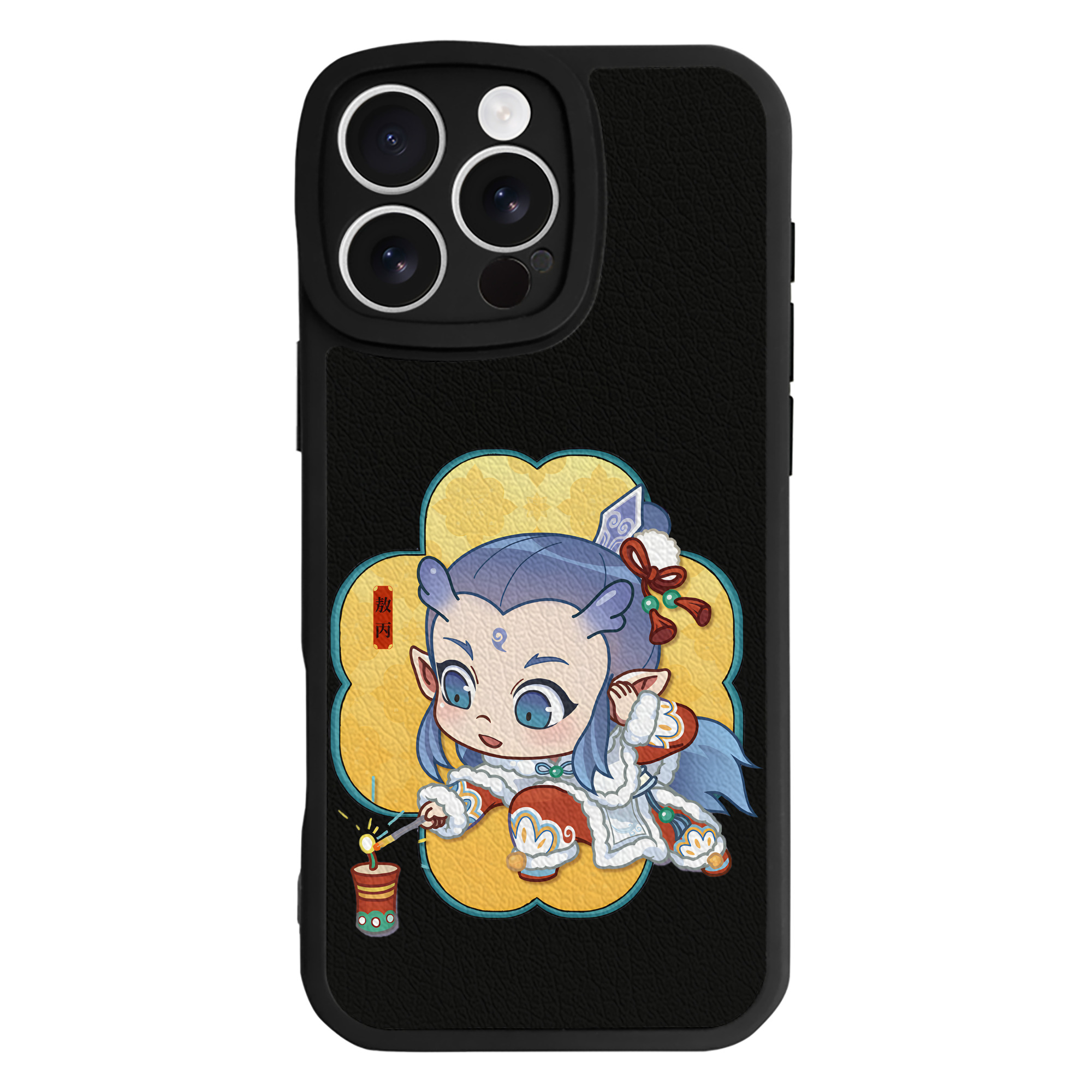 （画像用） Ne Zha 2 ナタ 魔童の大暴れ 【iPhone 16シリーズ対応】シリコンスマホケース（レザー調） 材質：シリコン